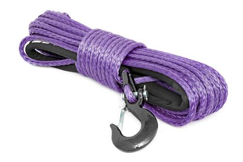 Rough Country - RS112 | Rough Country Synthetic Winch Rope | 3/8 Inch, 85 Feet, 16,000lbs Rating, Purple
