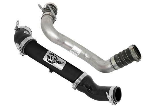 Afe - Advance Flow Engineering - 46-20289-B | AFE Power BladeRunner 3 IN Aluminum Cold Charge Pipe Black (2016-2019 Titan XD V85.0L td)