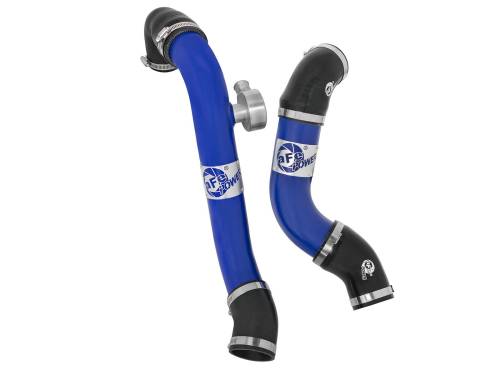 Afe - Advance Flow Engineering - 46-20254-L | AFE Power BladeRunner Aluminum Hot and Cold Charge Pipe Kit Blue (2015-2023 Mustang L4-2.3L t)