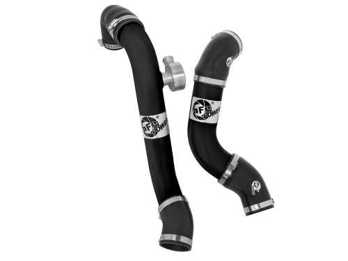 Afe - Advance Flow Engineering - 46-20254-B | AFE Power BladeRunner Aluminum Hot and Cold Charge Pipe Kit Black (2015-2023 Mustang L4-2.3L t)