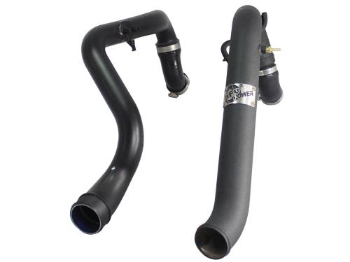 Afe - Advance Flow Engineering - 46-20128 | AFE Power BladeRunner 2-1/2 IN Aluminum Hot Charge Pipe Black (2011-2014 F150 V6-3.5L tt)