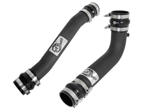 aFe Power - 46-20034-B | BladeRunner 3 IN & 3-1/2 IN Aluminum Hot and Cold Charge Pipe Kit Black (Dodge Diesel L6-6.7L td)