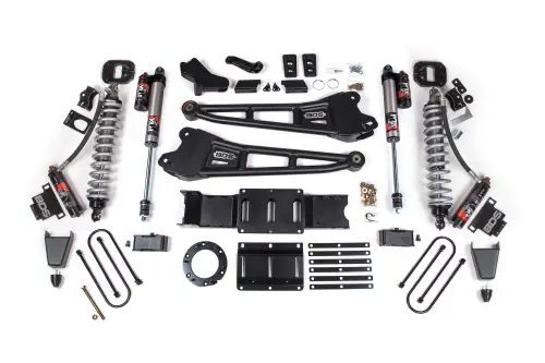 BDS Suspension - BDS1683PES | BDS Suspension 6 Inch Lift Kit With Radius Arm For Ram 3500 4WD | Diesel, Fox 2.5 Coil-Over Performance Elite, Rear Lift 5 Inch Block Kit With Overload, Front Rubber Bump Stop, 6 Bolt Indexing Ring