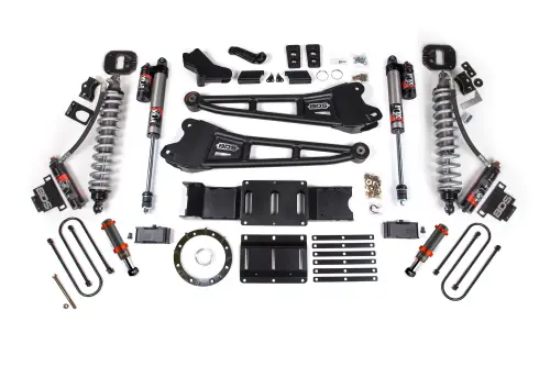 BDS Suspension - BDS1684PESB | BDS Suspension 6 Inch Lift Kit With Radius Arm For Ram 3500 4WD | Diesel, Fox 2.5 Coil-Over Performance Elite, Rear Lift 5 Inch Block Kit Without Overload, Front Fox 2.0 Hydro Bump Stop, 8 Bolt Indexing Ring
