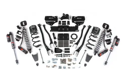 BDS Suspension - BDS1688PES | BDS Suspension 6 Inch Lift Kit With 4-Link For Dodge Ram 2500 4WD | Diesel, Fox 2.5 Coil-Over Conversion Performance Elite, Front Rubber Bump Stop