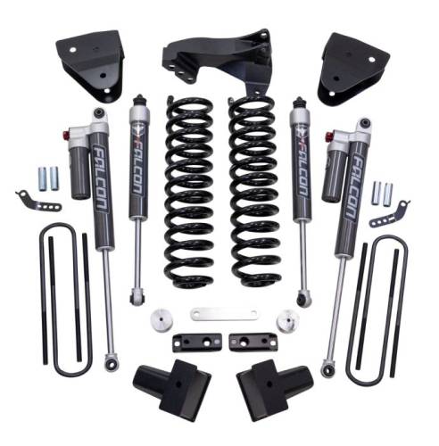 ReadyLIFT Suspensions - 63-27440 | ReadyLift 4 Inch Suspension Lift Kit with Falcon Shocks (F250, F350 Super Duty 4WD | Diesel)