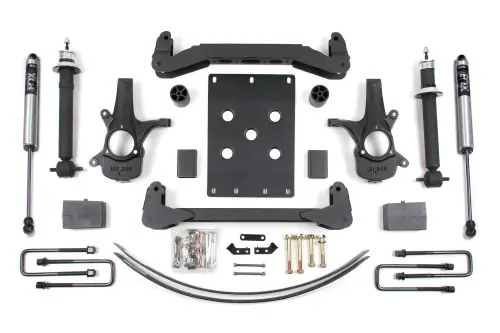 BDS Suspension - BDS174FS | BDS Suspension 6 Inch Lift Kit Chevrolet Silverado / GMC Sierra 1500 2WD | Rear Lift 5 Inch Block Kit And Add-A-Leaf, Fox 2.0 Performance Series Shocks