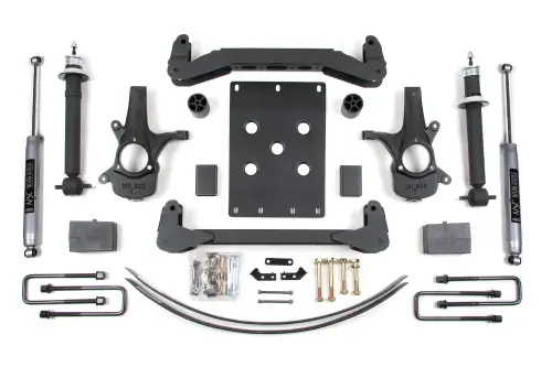 BDS Suspension - BDS174H | BDS Suspension 6 Inch Lift Kit Chevrolet Silverado / GMC Sierra 1500 2WD | Rear Lift 5 Inch Block Kit And Add-A-Leaf, NX2 Nitro Series Shocks