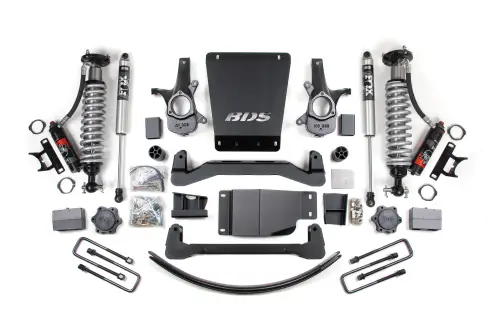 BDS Suspension - BDS177PES | BDS Suspension 6 Inch Lift Kit For Chevrolet Silverado 1500 / GMC Sierra 1500 4WD | Fox Performance Elite Coil-Over, Rear Lift Leaf Springs, Rear Fox 2.5 Performance Elite Shocks