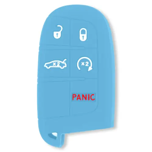 Recon Truck Accessories - 264002DG1BB | Recon Baby Blue Pantone 2095 C Silicone Key Fob Cover (Dodge 2013-2018 RAM )