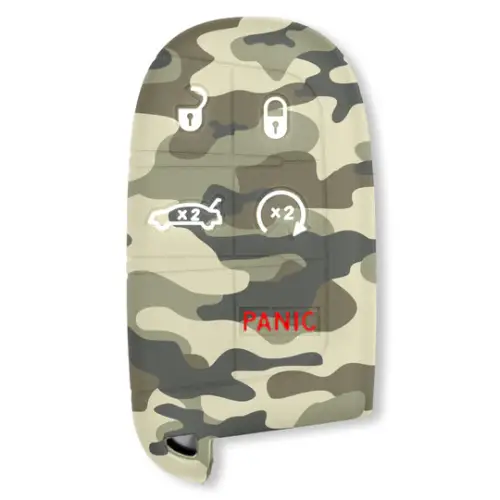 Recon Truck Accessories - 264002DG1GC | Recon Green Camo Silicone Key Fob Cover (Dodge 2013-2018 RAM )
