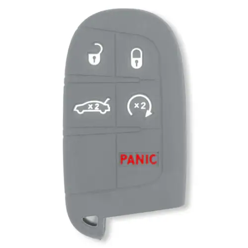 Recon Truck Accessories - 264002DG1GY | Recon Gray Pantone 443 C Silicone Key Fob Cover (Dodge 2013-2018 RAM )