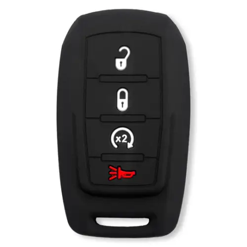 Recon Truck Accessories - 264002DG2BK | Recon Black Silicone Key Fob Cover (Dodge 2019-2025 RAM )
