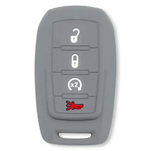 Recon Truck Accessories - 264002DG2GY | Recon Gray Pantone 443 C Silicone Key Fob Cover (Dodge 2019-2025 RAM )