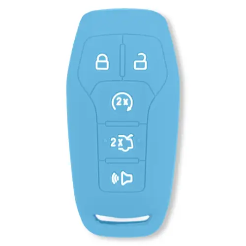 Recon Truck Accessories - 264002FD1BB | Recon Baby Blue Pantone 2095 C Silicone Key Fob Cover (2014-2017 F150, F250, F350)