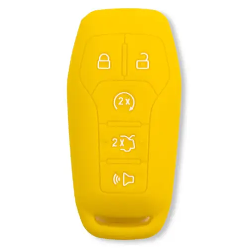 Recon Truck Accessories - 264002FD1YL | Recon Yellow Silicone Key Fob Cover (2014-2017 F150, F250, F350)