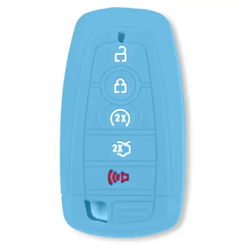 Recon Truck Accessories - 264002FD2BB | Recon Baby Blue Pantone 2095 C Silicone Key Fob Cover (2018-2025 F150, F250, F350)