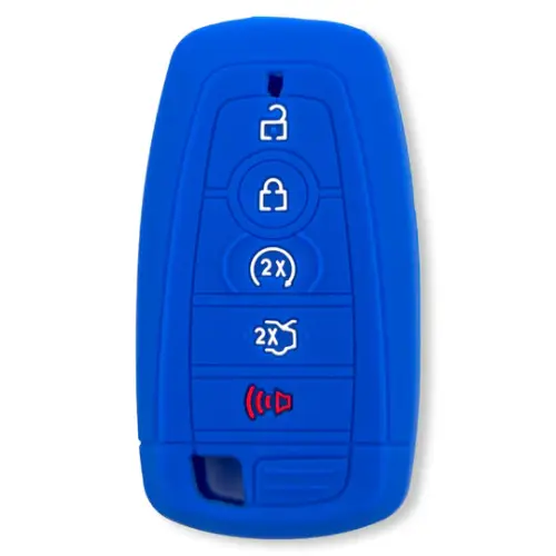 Recon Truck Accessories - 264002FD2BL | Recon Blue Silicone Key Fob Cover (2018-2025 F150, F250, F350)