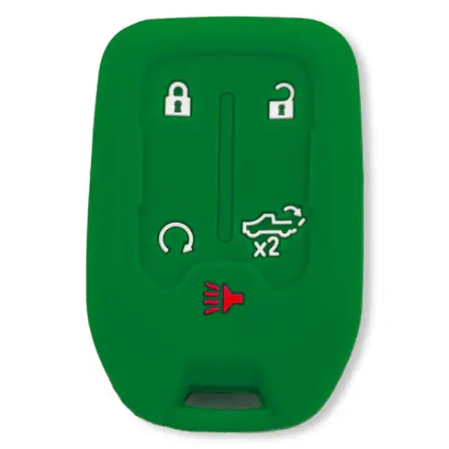Recon Truck Accessories - 264002GM1GR | Recon Green Pantone 356 C Silicone Key Fob Cover (2019-2021 Silverado, Sierra 1500, 2500 HD, 3500 HD)