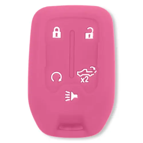 Recon Truck Accessories - 264002GM1PK | Recon Pink Pantone 6051 C Silicone Key Fob Cover (2019-2021 Silverado, Sierra 1500, 2500 HD, 3500 HD)