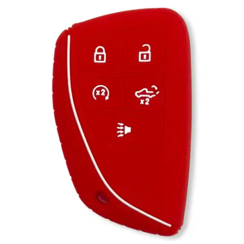 Recon Truck Accessories - 264002GM2RD | Recon Red Silicone Key Fob Cover (2022-2025 Silverado, Sierra 1500, 2500 HD, 3500 HD)
