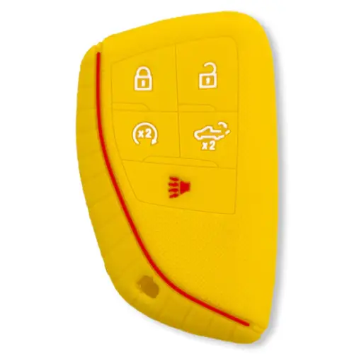 Recon Truck Accessories - 264002GM2YL | Recon Yellow Silicone Key Fob Cover (2022-2025 Silverado, Sierra 1500, 2500 HD, 3500 HD)