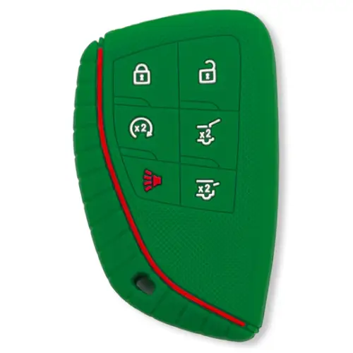 Recon Truck Accessories - 264002GM3GR | Recon Green Pantone 356 C Silicone Key Fob Cover (2021-2025 Suburban, Tahoe, Yukon)