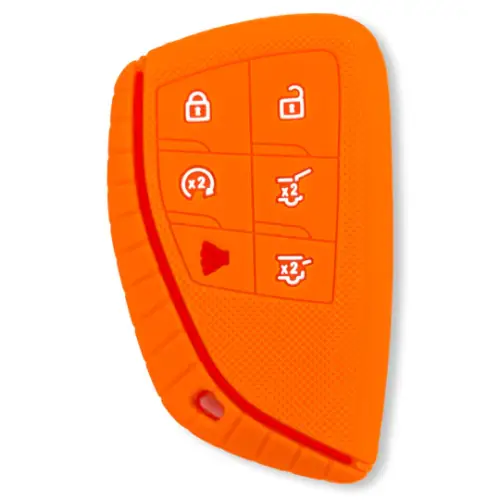Recon Truck Accessories - 264002GM3OR | Recon Orange Silicone Key Fob Cover (2021-2025 Suburban, Tahoe, Yukon)
