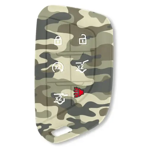 Recon Truck Accessories - 264002GM4GC | Recon Green Camo Silicone Key Fob Cover (2021-2025 Escalade)