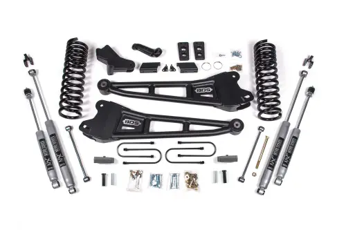 BDS Suspension - BDS1794H | BDS Suspension 4 Inch Lift Kit With Radius Arm For Ram 3500 4WD | Diesel, NX2 Nitro Series Shocks