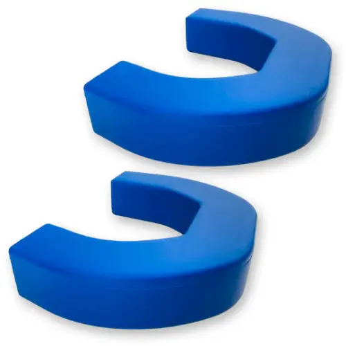 Recon Truck Accessories - 264004DGHDBL | Recon Blue Tow Hook Covers 2-Piece Set of Silicone Covers (2021-2024 Ram 2500, 3500)