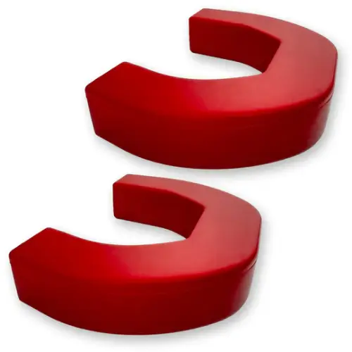 Recon Truck Accessories - 264004DGHDRD | Recon Red Tow Hook Covers 2-Piece Set of Silicone Covers (2021-2024 Ram 2500, 3500)