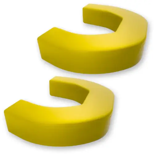 Recon Truck Accessories - 264004DGHDYL | Recon Yellow Tow Hook Covers 2-Piece Set of Silicone Covers (2021-2024 Ram 2500, 3500)