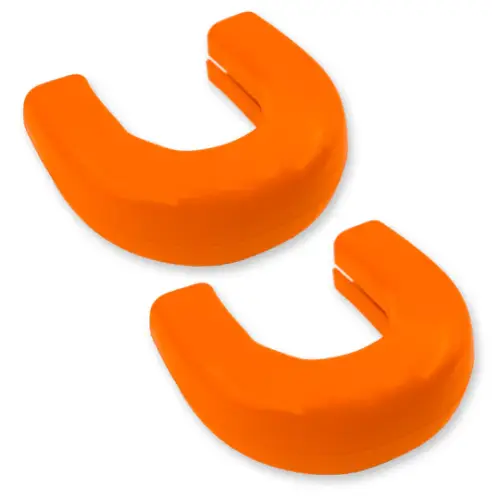 Recon Truck Accessories - 264004GMHDOR | Recon Orange Tow Hook Covers 2-Piece Set of Silicone Covers (2020-2025 Sierra 2500HD, 3500 HD)