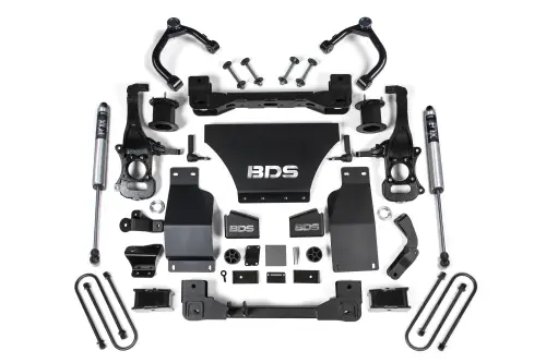 BDS Suspension - BDS1851FS | BDS Suspension 4 Inch Lift Kit For Chevrolet Silverado Or GMC Sierra 1500 4WD | Gas, Rear Fox 2.0 Performance Series Shocks, Front Strut Spacer