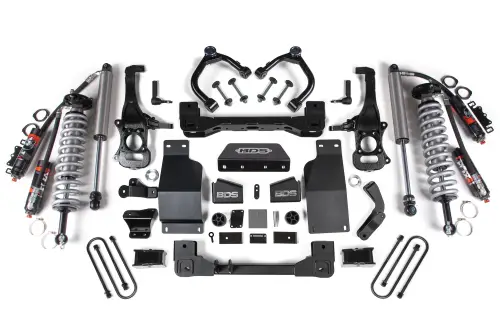 BDS Suspension - BDS1853PES | BDS Suspension 4 Inch Lift Kit For Chevrolet Silverado Or GMC Sierra 1500 4WD | Fox 2.5 Performance Elite Coil-Over, Rear Fox 2.5 Performance Elite Shocks