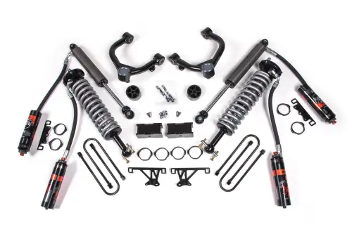 BDS Suspension - BDS1857PES | BDS Suspension 3.5 Inch Lift Kit For Chevrolet Silverado Or GMC Sierra 1500 4WD | Fox 2.5 Performance Elite Coil-Over, Rear Fox 2.5 Performance Elite Shocks