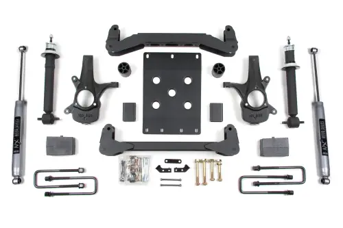 BDS Suspension - BDS186H | BDS Suspension 4 Inch Lift Kit For Chevrolet Silverado Or GMC Sierra 1500 4WD | Rear Lift 5 Inch Block Kit, NX2 Nitro Series Shocks