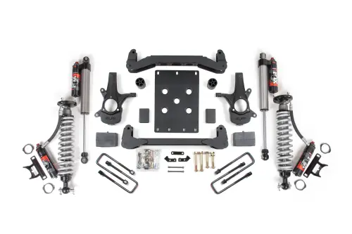 BDS Suspension - BDS186PES | BDS Suspension 4 Inch Lift Kit For Chevrolet Silverado Or GMC Sierra 1500 4WD | Fox 2.5 Performance Elite Coil-Over, Rear Lift 3 Inch Block Kit, Fox 2.5 Performance Elite Shocks