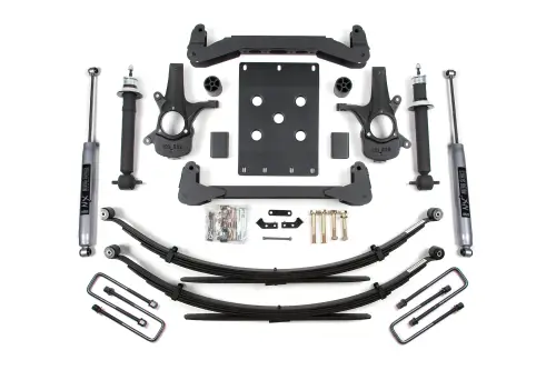 BDS Suspension - BDS187H | BDS Suspension 4 Inch Lift Kit For Chevrolet Silverado Or GMC Sierra 1500 2WD | Rear Lift Leaf Springs, NX2 Nitro Series Shocks