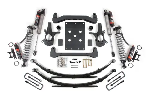 BDS Suspension - BDS187PES | BDS Suspension 4 Inch Lift Kit For Chevrolet Silverado Or GMC Sierra 1500 2WD | Fox 2.5 Performance Elite Coil-Over, Rear Lift Leaf Springs, Fox 2.5 Performance Elite Shocks