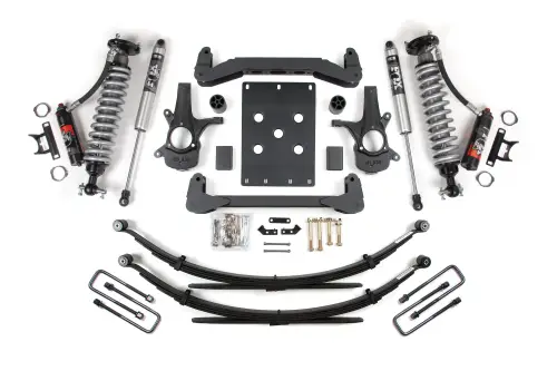 BDS Suspension - BDS187PSS | BDS Suspension 4 Inch Lift Kit For Chevrolet Silverado Or GMC Sierra 1500 2WD | Fox 2.5 Performance Elite Coil-Over, Rear Lift Leaf Springs, Fox 2.0 Performance Elite Shocks