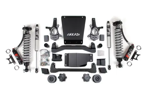 BDS Suspension - BDS188PSS | BDS Suspension 4 Inch Lift Kit For Chevrolet Avalanche, Suburban 1500, Tahoe Or GMC Yukon, Yukon XL 1500 4WD | Fox 2.5 Performance Elite Coil-Over, Rear Lift 2 Inch Coil Spacer, Fox 2.0 Performance Series Shocks