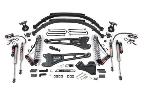 BDS Suspension - BDS1977FPE | BDS Suspension 6 Inch Lift Kit With 4 Link For Ford F-250 / F-350 Super Duty 4WD | Diesel, Fox 2.5 Performance Elite Coil-Over Conversion, Rear Lift Leaf Springs, Fox 2.5 Performance Elite Shocks