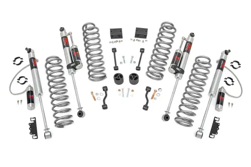 Rough Country - 79744 | Rough Country 2.5 Inch Lift Kit For Jeep Wrangler Unlimited Rubicon 4WD | 4 Door, M1R Monotube