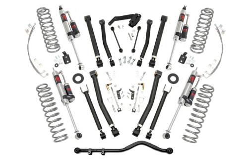 Rough Country - 67444 | Rough Country 4 Inch Lift Kit X Series For Jeep Wrangler JK 2WD/4WD | 4 Door, M1R Monotube Shocks
