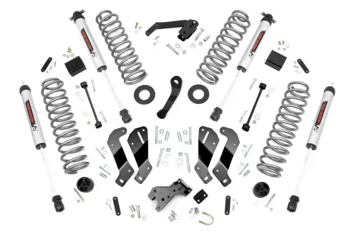 Rough Country - 69344 | Rough Country 3.5 Inch Lift Kit For Jeep Wrangler JK 4WD | 2 Door, M1R Monotube Shocks