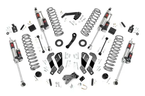 Rough Country - 69444 | Rough Country 3.5 Inch Lift Kit For Jeep Wrangler JK 2WD/4WD | 4 Door, M1R Monotube Shocks