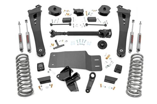 Rough Country - 35230 | Rough Country 5 Inch Lift For Ram 3500 4WD | Diesel, 10 Bolt T-Case, Front Driveshaft