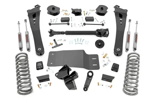Rough Country - 34230 | Rough Country 5 Inch Lift Kit For Ram 2500 4WD | 10 Bolt T-Case, Front Driveshaft